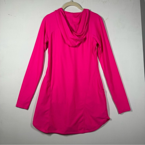 Athleta Hooded Swimsuit Cover-Up‎ Women's XXS Pink Long Sleeve Beach Swim Tunic - Picture 4 of 8
